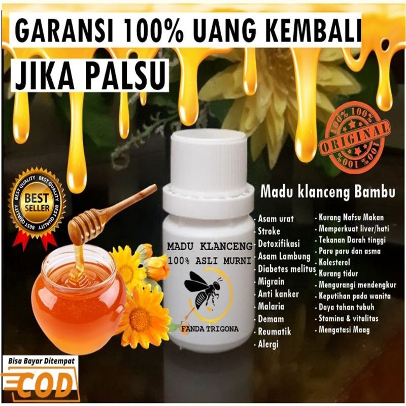 

Madu klanceng trigona 100% hasil perasan sendiri