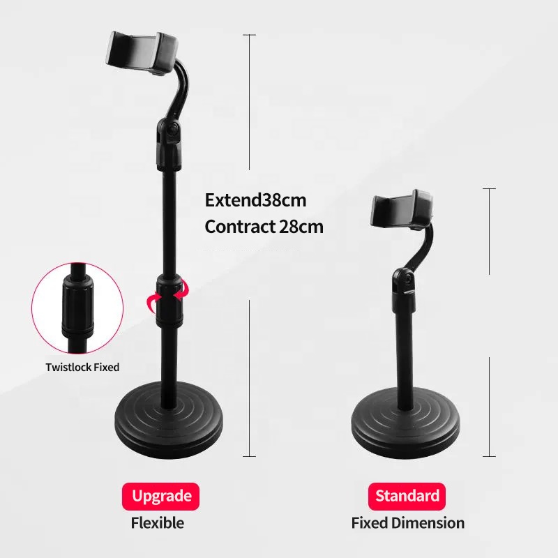 Holder Hp Dudukan Handphone / Phone Holder Microphone Stand / Penyangga Hp Untuk Nonton