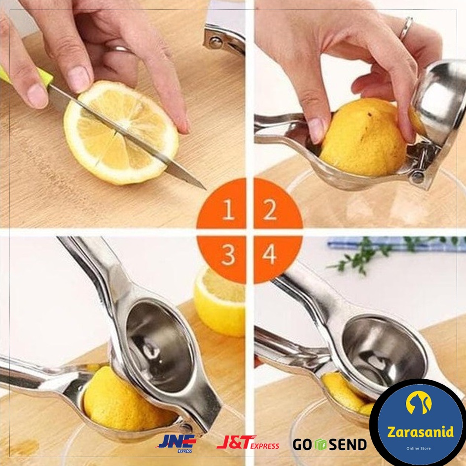 Alat Peras Jeruk Stainless Steel Extractor Squeezer Lemon Juicer Hemat Praktis