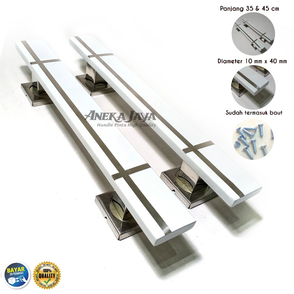 Tarikan Pintu 35 cm &amp; 45 cm Handle Pintu rumah  Pegangan Pintu rumah minimalis putih stainlees steel