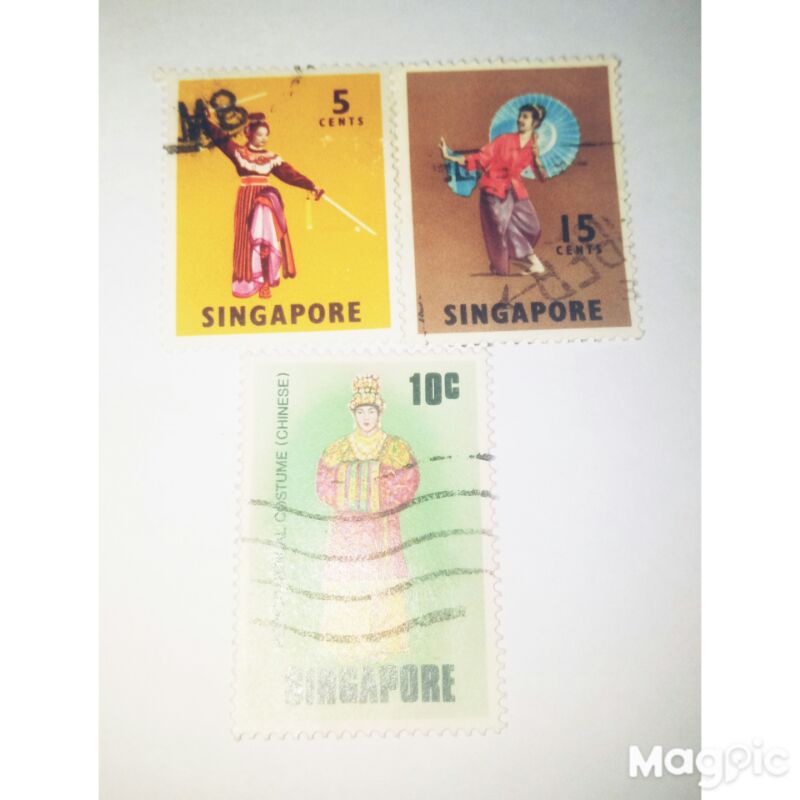 

prangko kuno set singapura no96