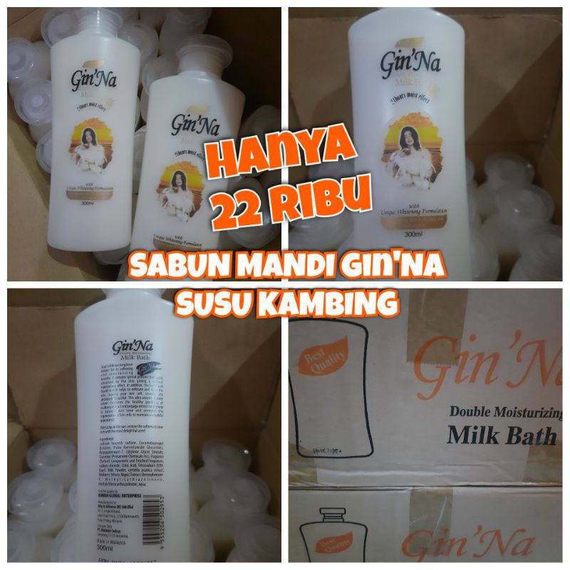PROMO Gin'Na Sabun Mandi Susu Kambing 300 ml | Sabun Mandi Gin Na | Sabun Gina Ginna Goat's Milk