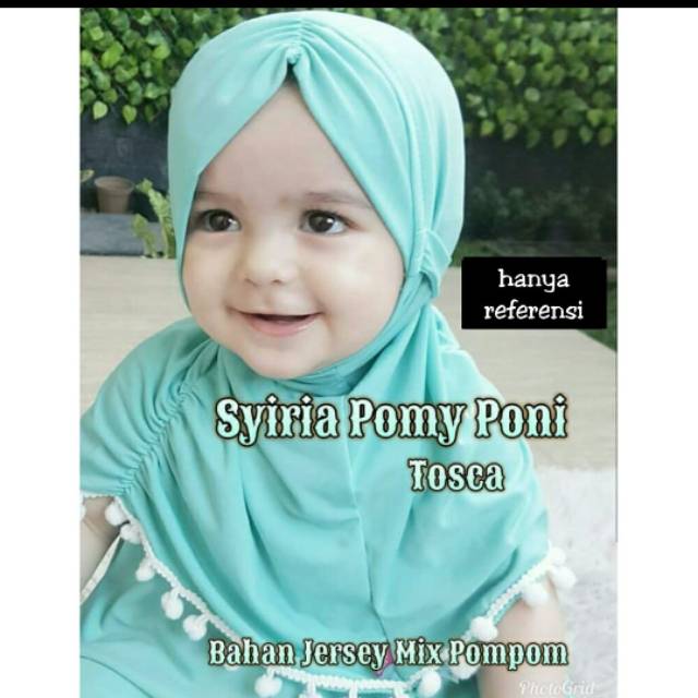 Jilbab bayi lucu / jilbab bayi pom pom/ jilbab bayi bagus