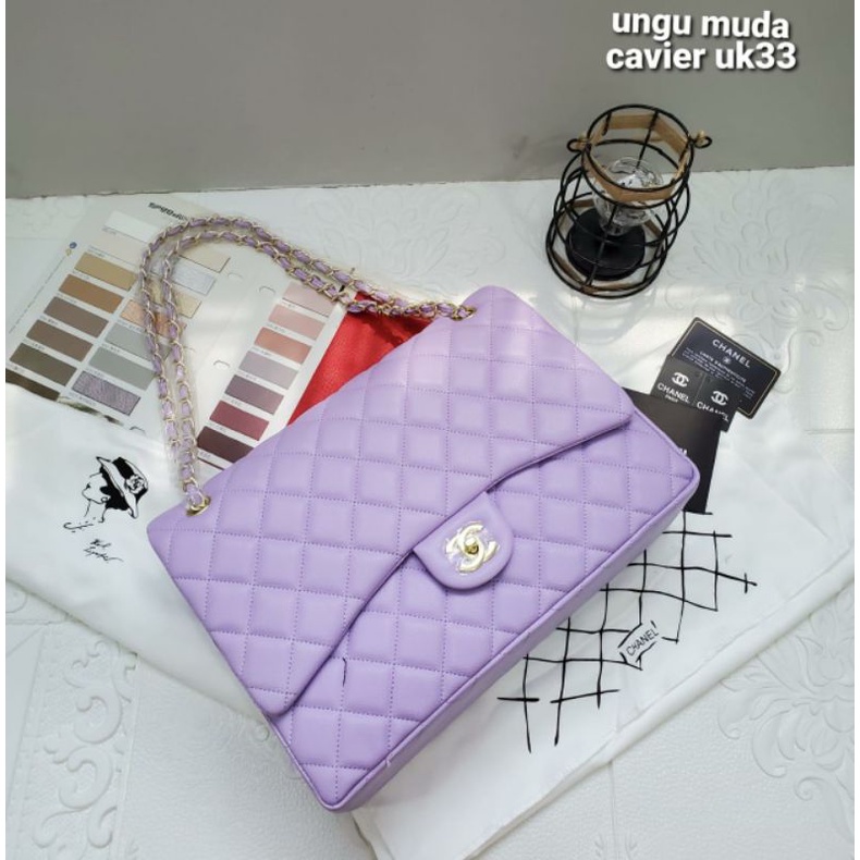 Tas Fashion Wanita Selempang Mhaxi Classic Caviar Jumbo 33cm Paling Murah