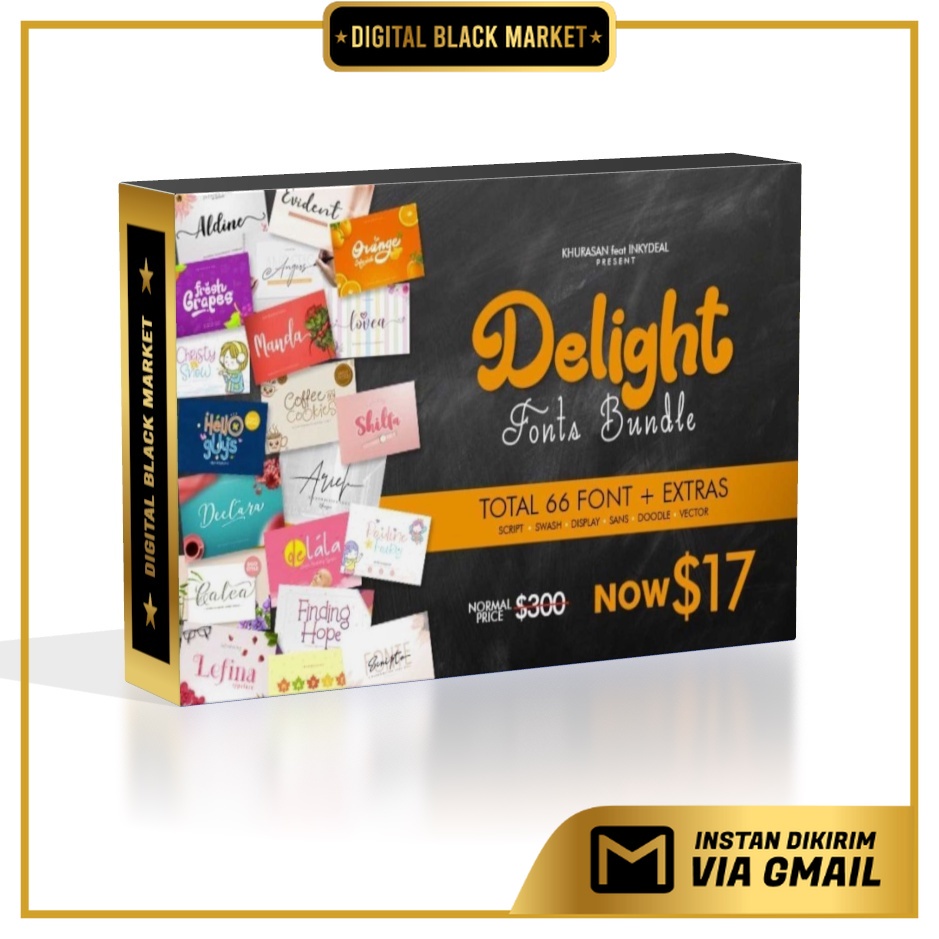 InkyDeals The Delight Fonts Bundle