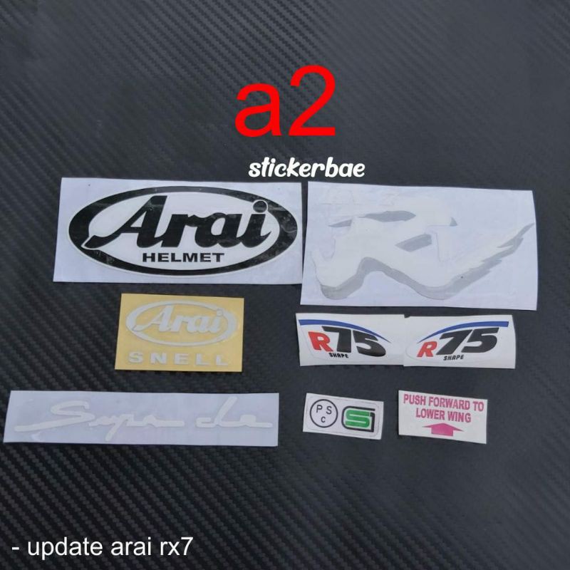 STIKER ARAI RX-7 SET CUTTING MURAH