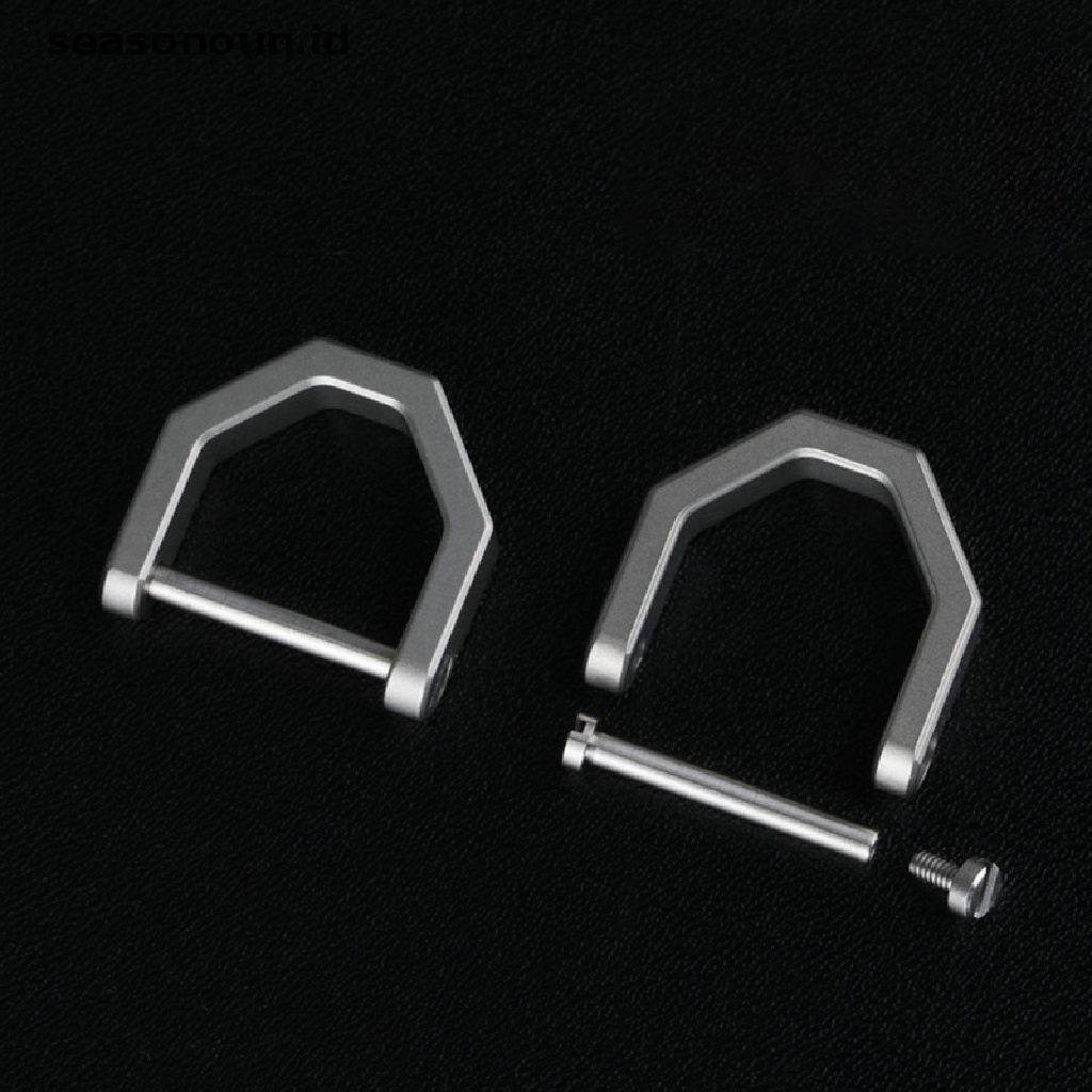 【seasonoun】 D Shape Multi-purpose Mini Lock Titanium Buckles Keyring Car Buckle Outdoor Tool .