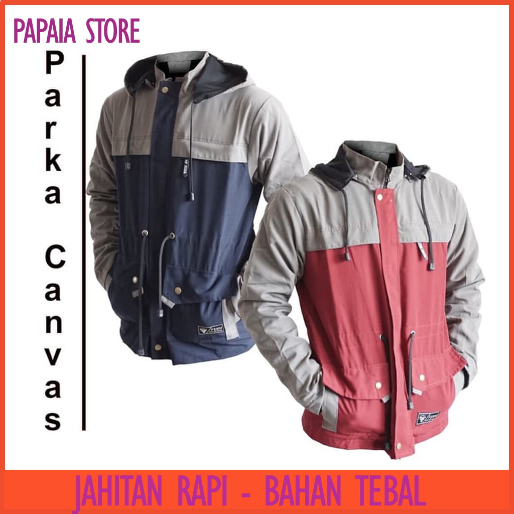 Jaket Pria Jaket Hoodie Jacket Fashion Distro T0K2 Murah Pakaian Parka Canvas ORIGINAL Maroon