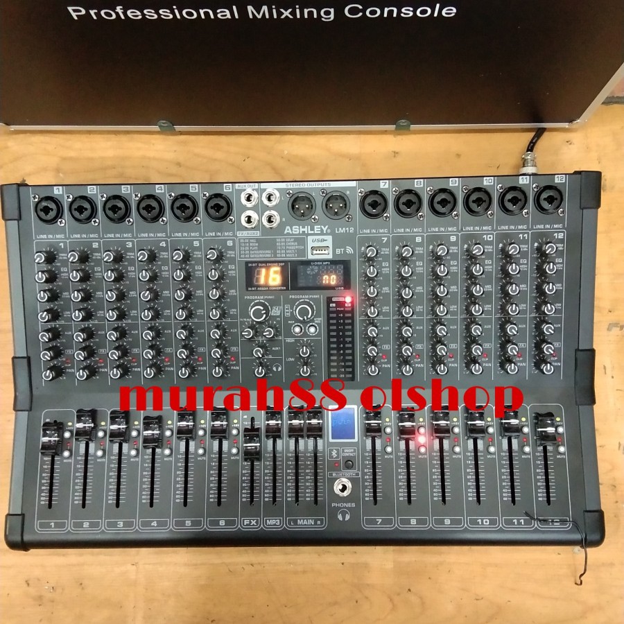 Mixer Ashley LM 12 Original 12 Channel Bluetooth - USB Interface koper