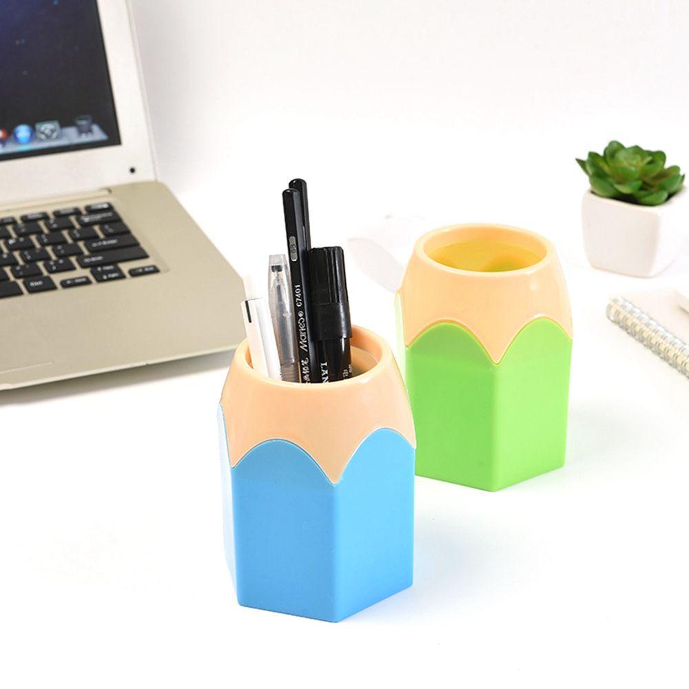 Mxbeauty Pen Cup Holder Elegan Dekorasi Desktop Kotak Penyimpanan Merapikan Organizer Alat Tulis