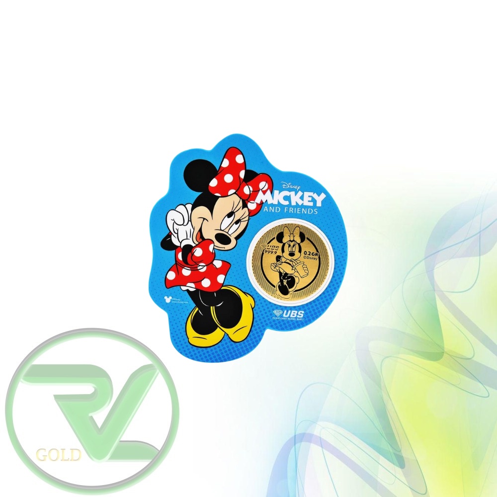 Rvl Gold Emas Logam Mulia Mini Ubs Disney Mickey Mouse And Friends 0.2gr 0.2gram