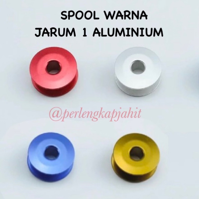 Spull Aluminium /Spool Bobbins Blue Mesin Jahit High Speed