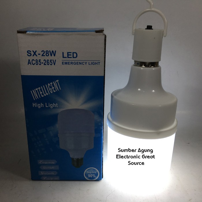 Lampu LED AC DC Emergency Otomatis Nyala Saat Mati Lampu SX28 SX28W Merk SX