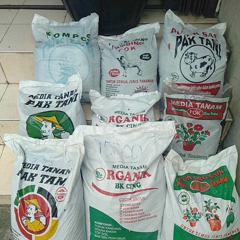 MEDIA TANAM ORGANIK - MEDIA TANAM PAK TANI - KOMPOS - SEKAM BAKAR -PUPUK KANDANG