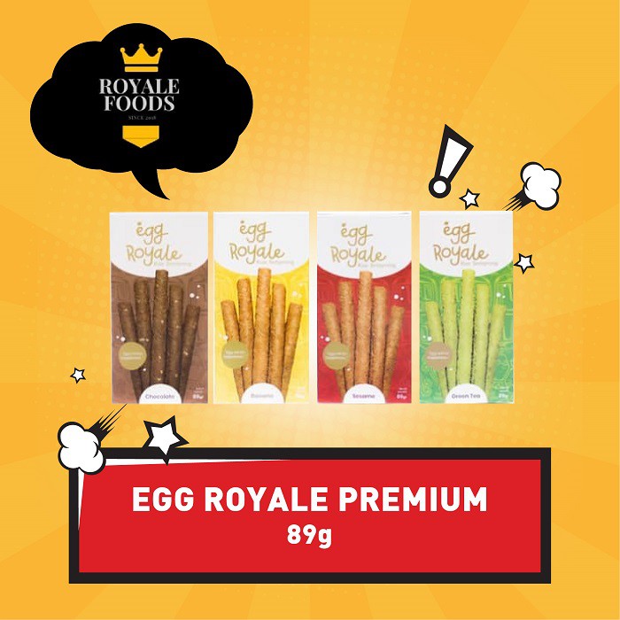 Egg Royale Premium Eggroll Kue Semprong Kemasan Kotak 89 Gram Kue Kering Snack Camilan Premium