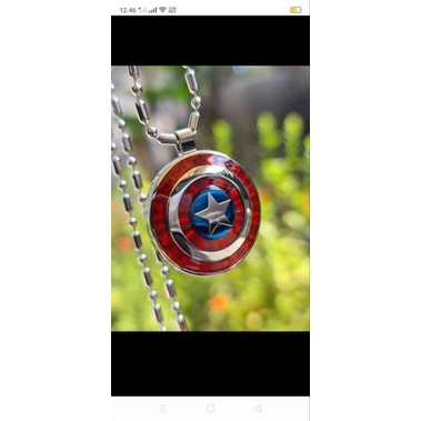 PENDANT MCI MARVEL SERIES CAPTAIN AMERIKA KALUNG KESEHATAN LIMITED EDITION ORIGINAL BERGARANSI