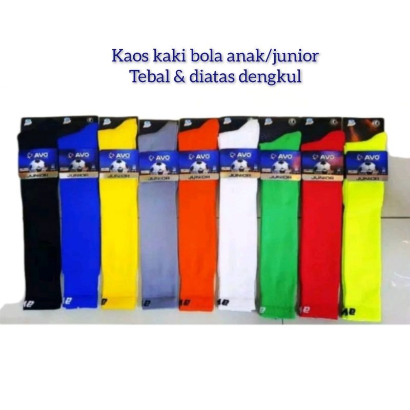 kaos kaki bola anak junior tebal dan halus