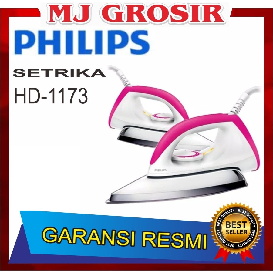 PROMO SETRIKA PHILIPS HD 1173 HD1173 TEFLON CLASSIC DRY IRON