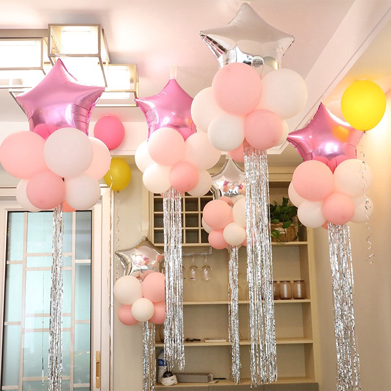 22Pcs Balon  Helium  Bentuk Bintang Bahan Foil Metalik 