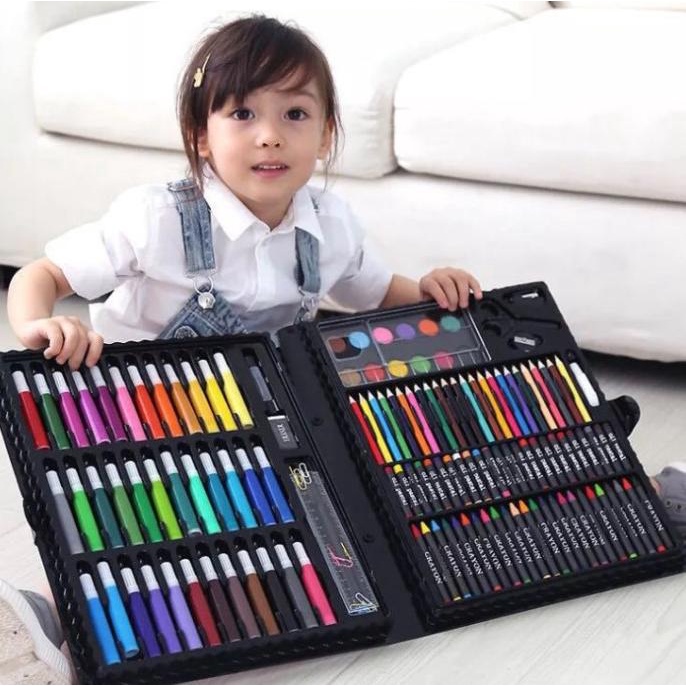 

Crayon Anak Set 150 Pcs / Alat Lukis Anak / Pensil Warna / Spidol Set