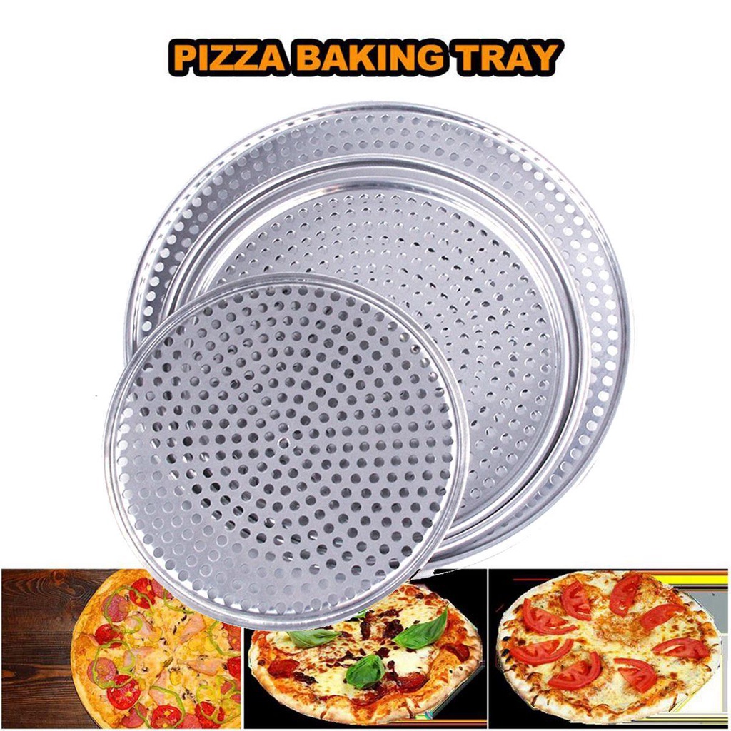 Nickolas1 Pizza Pan Non Stick Perforated Bakeware Oven Dapur Rumah Dengan Lubang