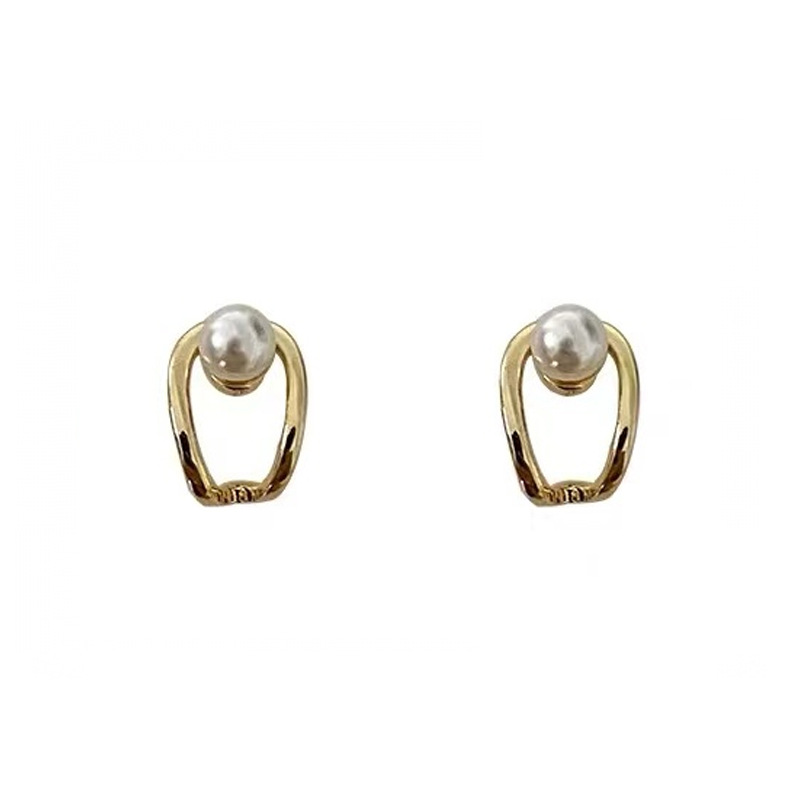 Minimalism Artificial Pearl Earrings U Shaped Ear Studs Jewelry Women and Girl Earring Latest Design