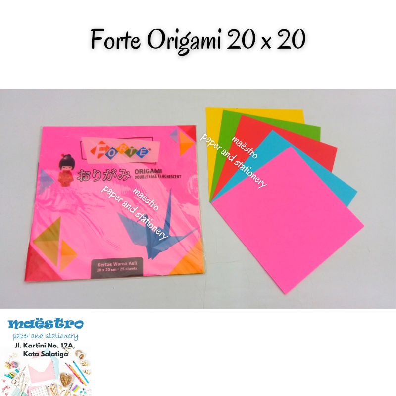 

Kertas Origami Forte ukuran 20 x 20 cm / Kertas Lipat BUY 11 pcs FREE 1 pcs