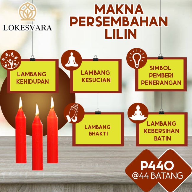 Lilin Sembahyang Parafin Sukhavati P360 Merah