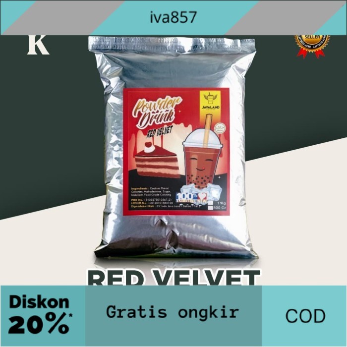 

PROMO Bubuk Minuman Bubble Powder Drink Red Velvet ORIGINAL Javaland 1kg GRATIS ONGKIR