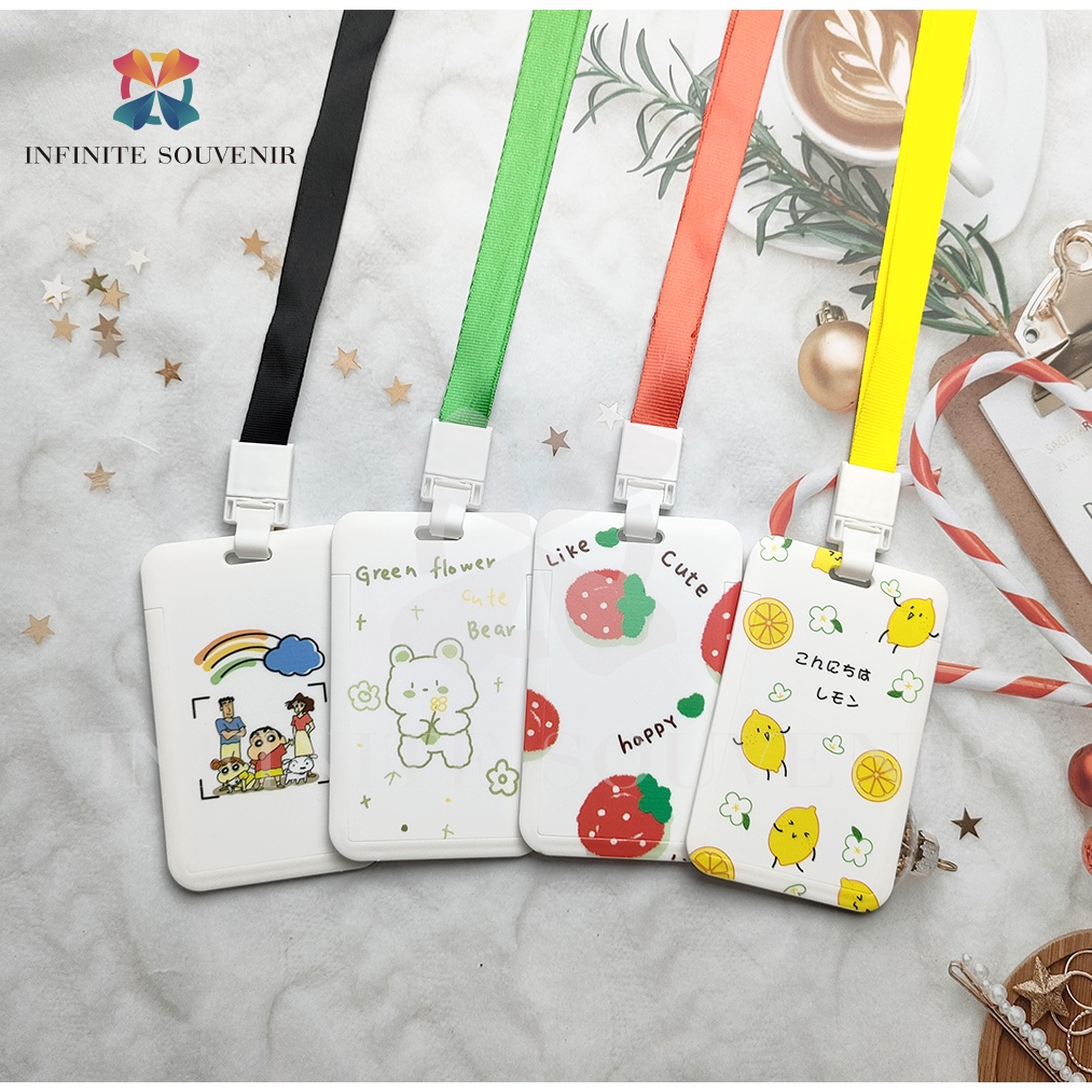 (N008) NAME TAG KARAKTER  TALI GANTUNGAN / CARD HOLDER / NAME TAG ID CARD / ID CARD KARAKTER / NAMETAG JEPANG / CARD HOLDER PHOTOCARD / TEMPAT KARTU AKSES / BISA UNTUK 2 KARTU / TALI LANYARD ID CARD HOLDER