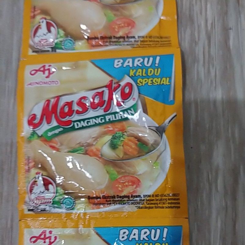 

Masako Rasa Ayam/Sapi 1 renteng (12 pcs)