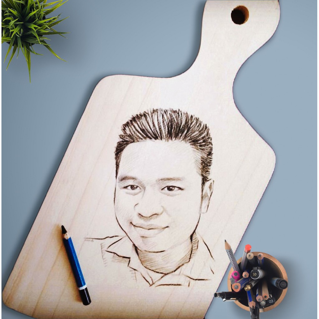 Sketsa Pensil Di Atas Kayu 1 Wajah Shopee Indonesia