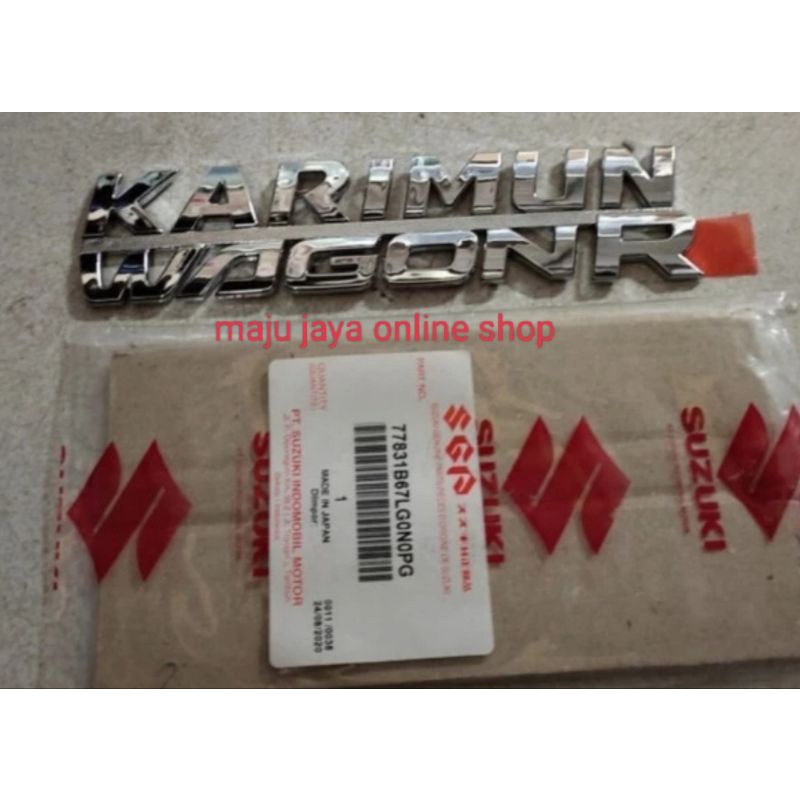 EMBLEM &quot; KARIMUN WAGON R &quot; PINTU BLKG ASLI