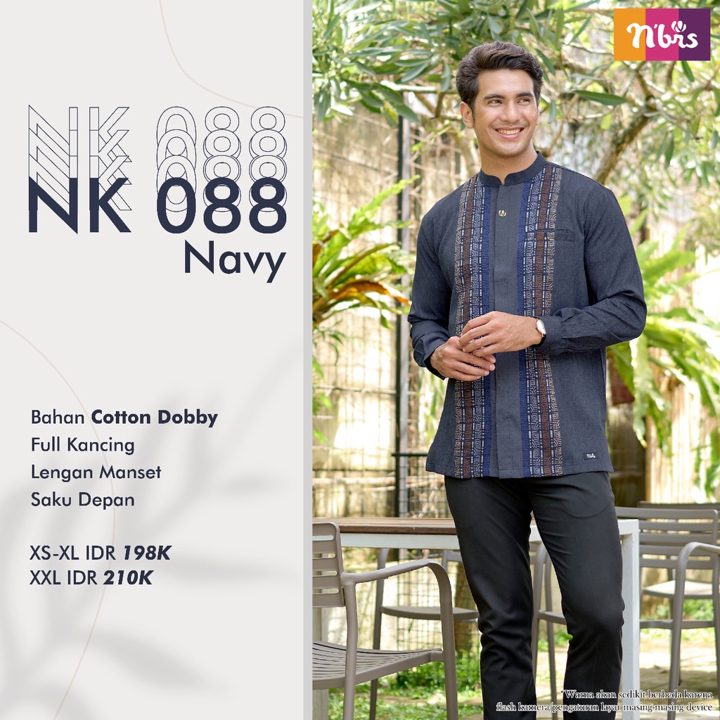 Nibras Koko Nk 88 Material Bahan Cotton Dobby Baju Cowok Casual Terbaru Masa Kini