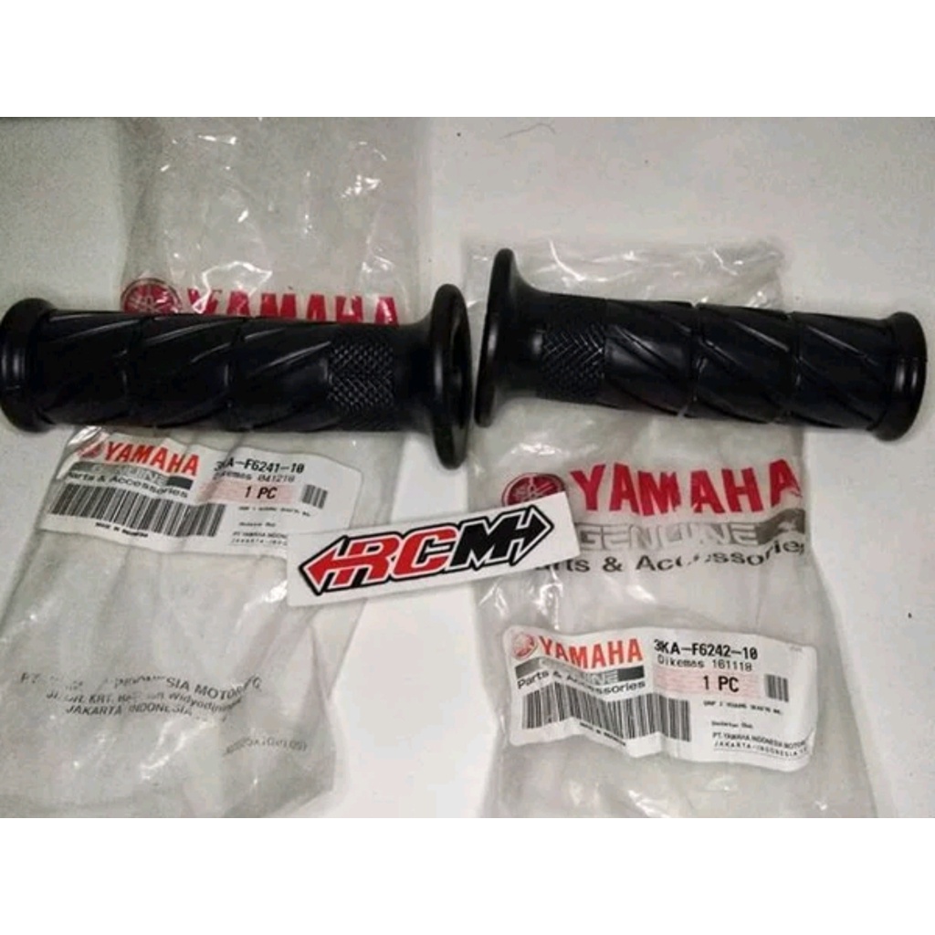 3KA-F6241-10 3KA-F6242-10 HANFAT HANPAD HANDGRIP HAND GRIP HAND PAD HANDPAD PEGANGAN STIR SETIR RXKING RX KING OLD LAMA RXS SPESIAL SPECIAL KOBRA COBRA HARGA SDH KANAN KIRI ORI ORIGINAL YAMAHA YGP ASLI