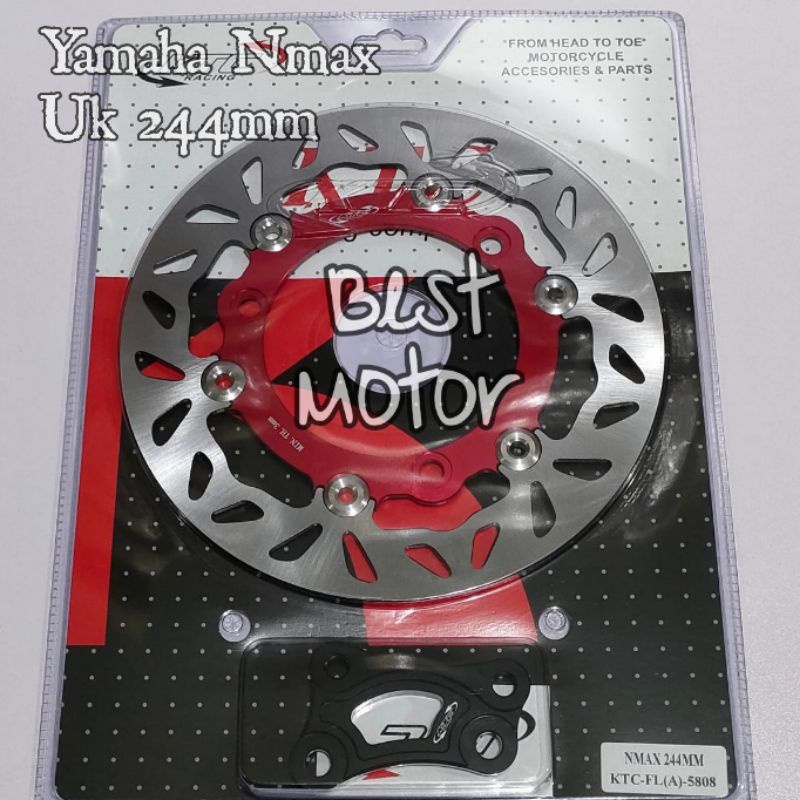 Piringan Cakram Depan KTC Floating Yamaha Nmax ukuran 244mm plus breket Full CNC