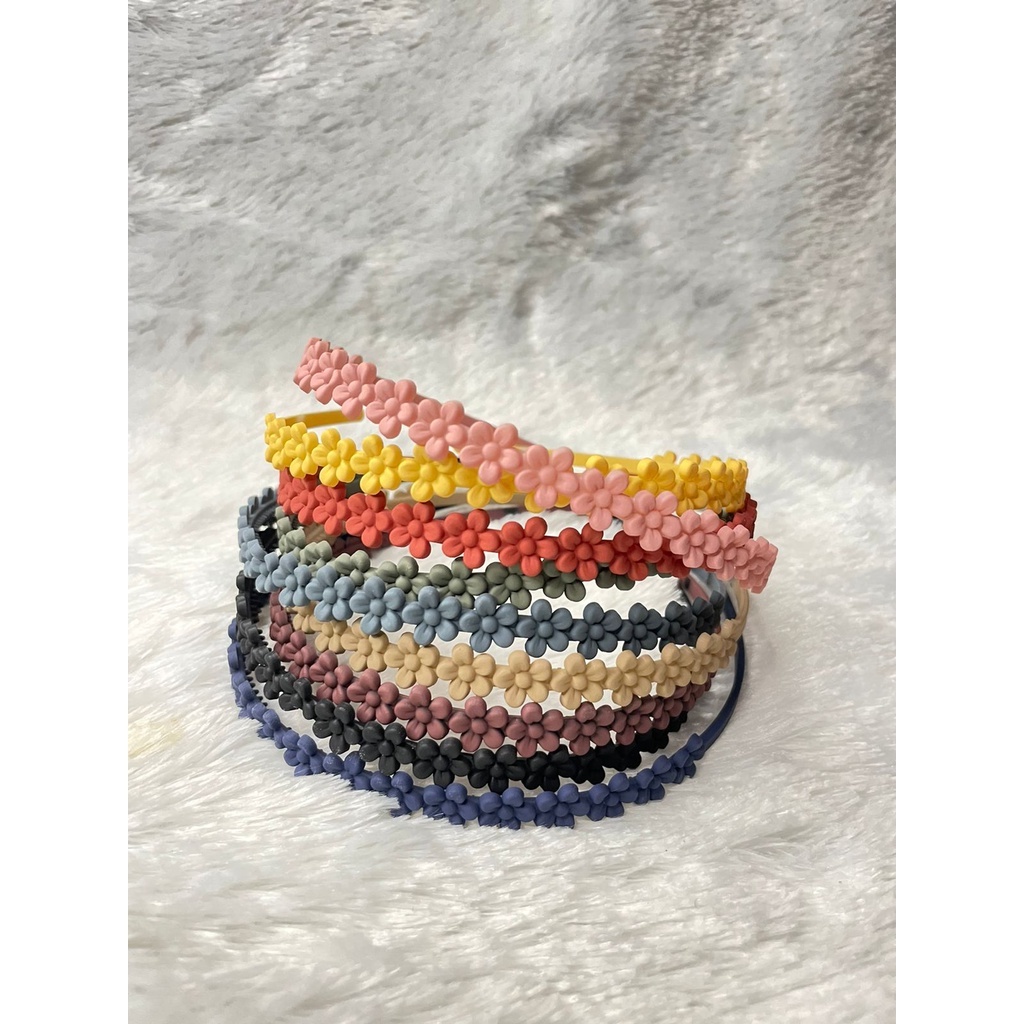 Cuancuy - Bando Korea Doff Bunga / Bandana Bayi Perempuan Matte Korea Import Bando Lucu Bando Mutiar