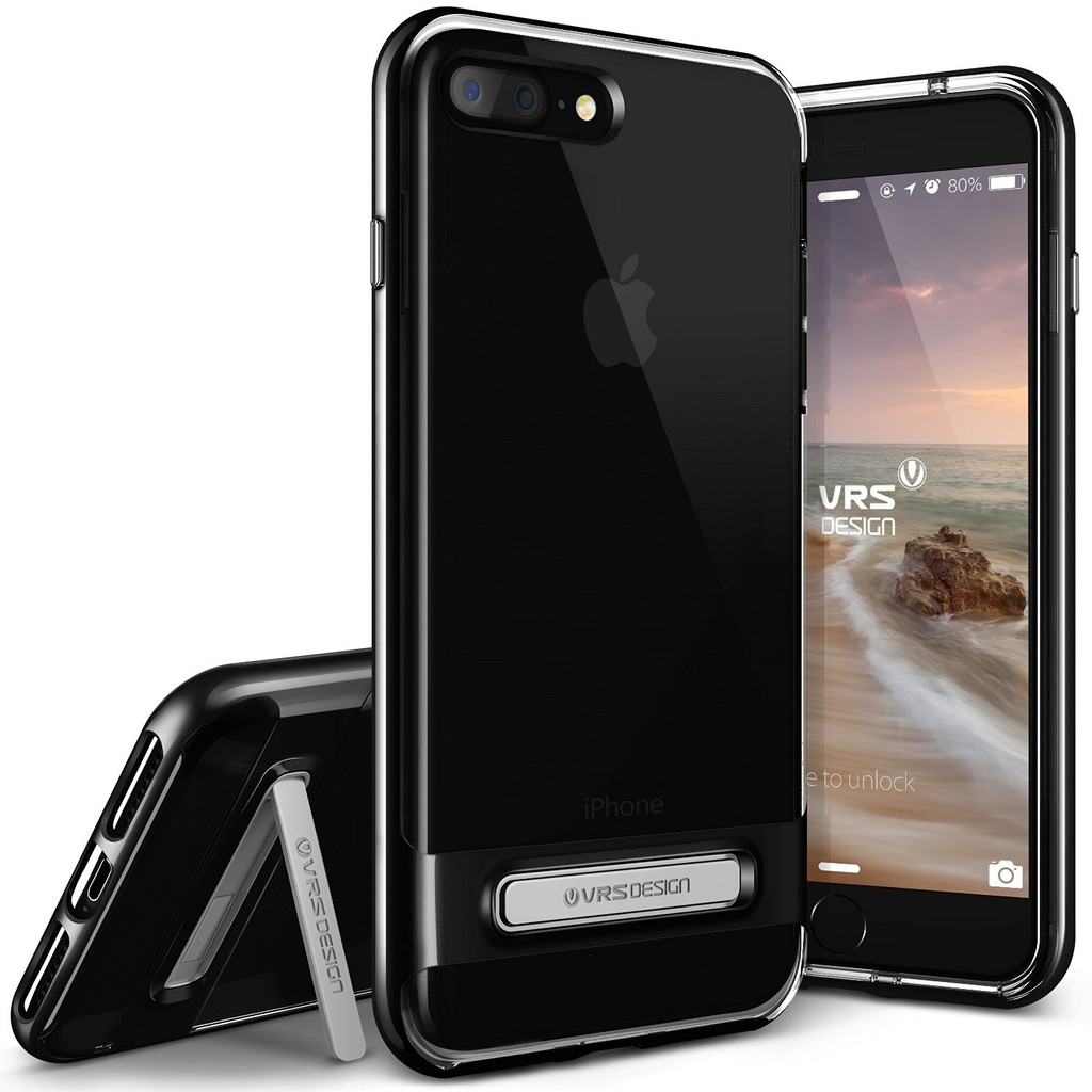DISKON VERUS IPHONE 7 PLUS CRYSTAL BUMPER SERIES - JET BLACK