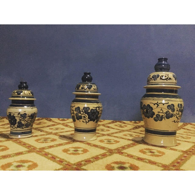 New guci keramik set/ gerabah keramik/ guci unik/ guci mini