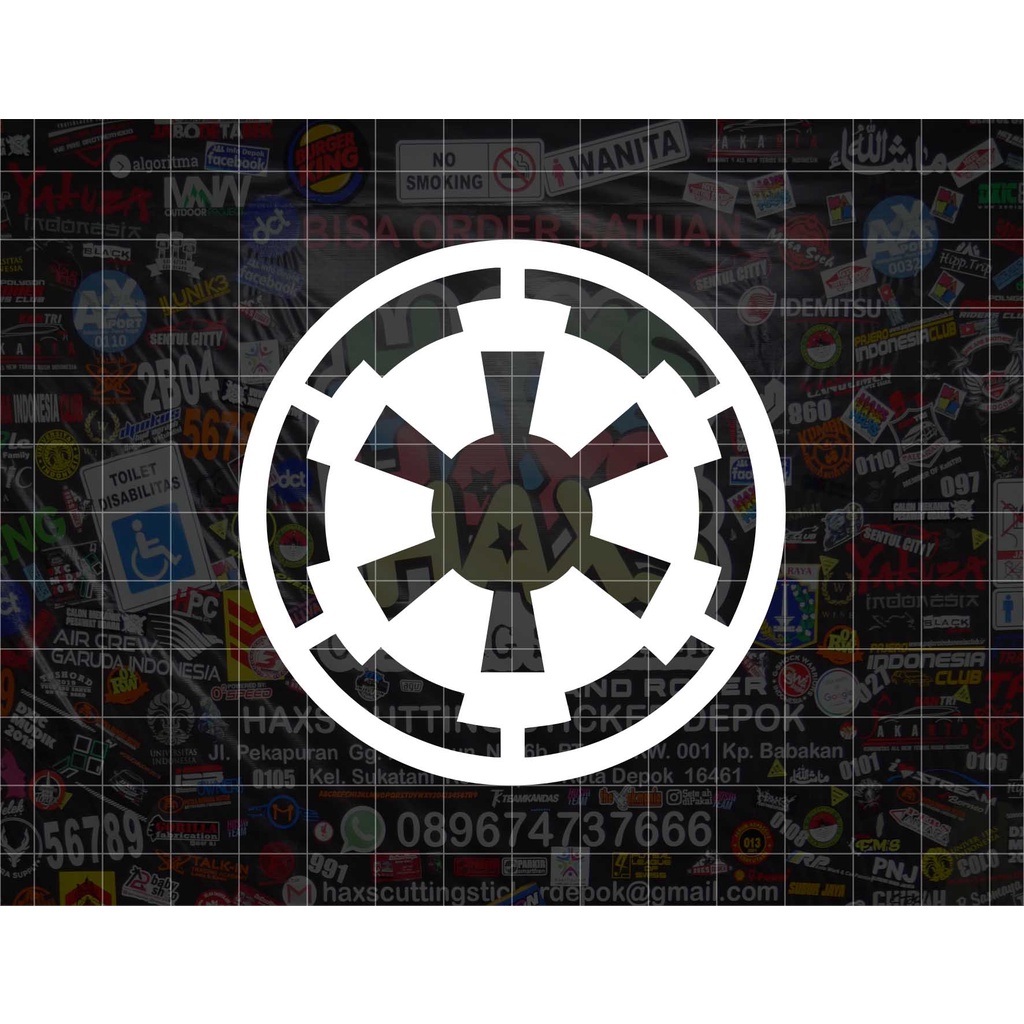 Cutting Sticker Galactic Empire Stars Wars Ukuran 8 Cm Untuk Mobil &amp; Motor