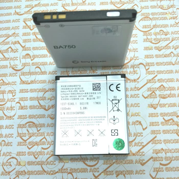 Baterai Battery Original SONY Experia ARC S , LT15i , LT18i X12 BA750