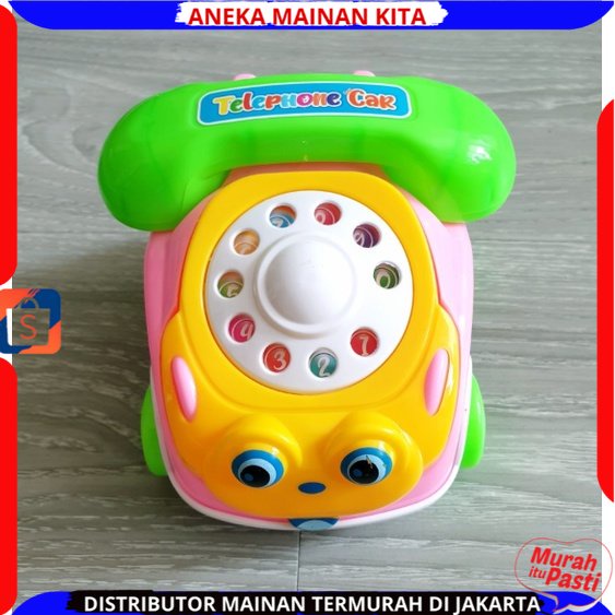 MAINAN ANAK MOBIL MOBILAN TELEPHONECAR  KRING LT-199 BUS CAR TARIK BERJALAN BUNYI KRING Aneka_Mainan