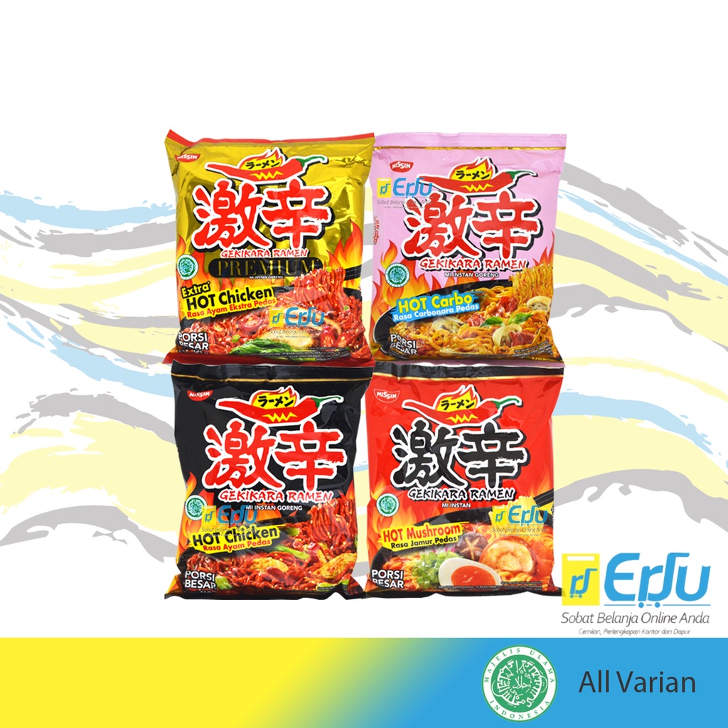 

VARIAN Nissin Gekikara Ramen Porsi Besar Mie Instan Goreng & Kuah Halal