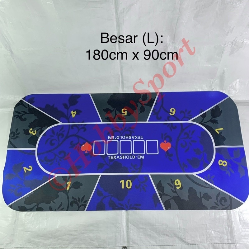 Poker Table Mat Besar L Texas Holdem Karpet Alas Meja Playmat Cloth Ok