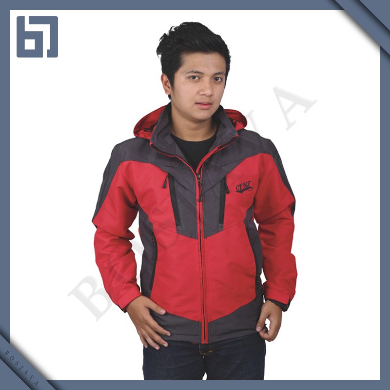 Jaket Hoodie Pria Merah RL 011