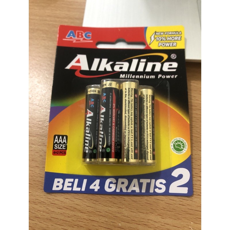Baterai ABC AlkalineAAA isi 6 pcs 1.5V