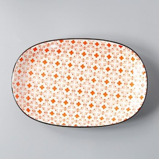 We530 Br115 Piring Keramik Oval Piring Saji Besar Japanese Style 12 In Nana.Silitonga