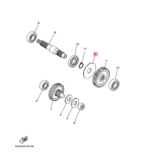 washer conical spring ring besar gigi rasio gardan nouvo mio lama sporty smile soul fino karbu ori ygp 90208-21002