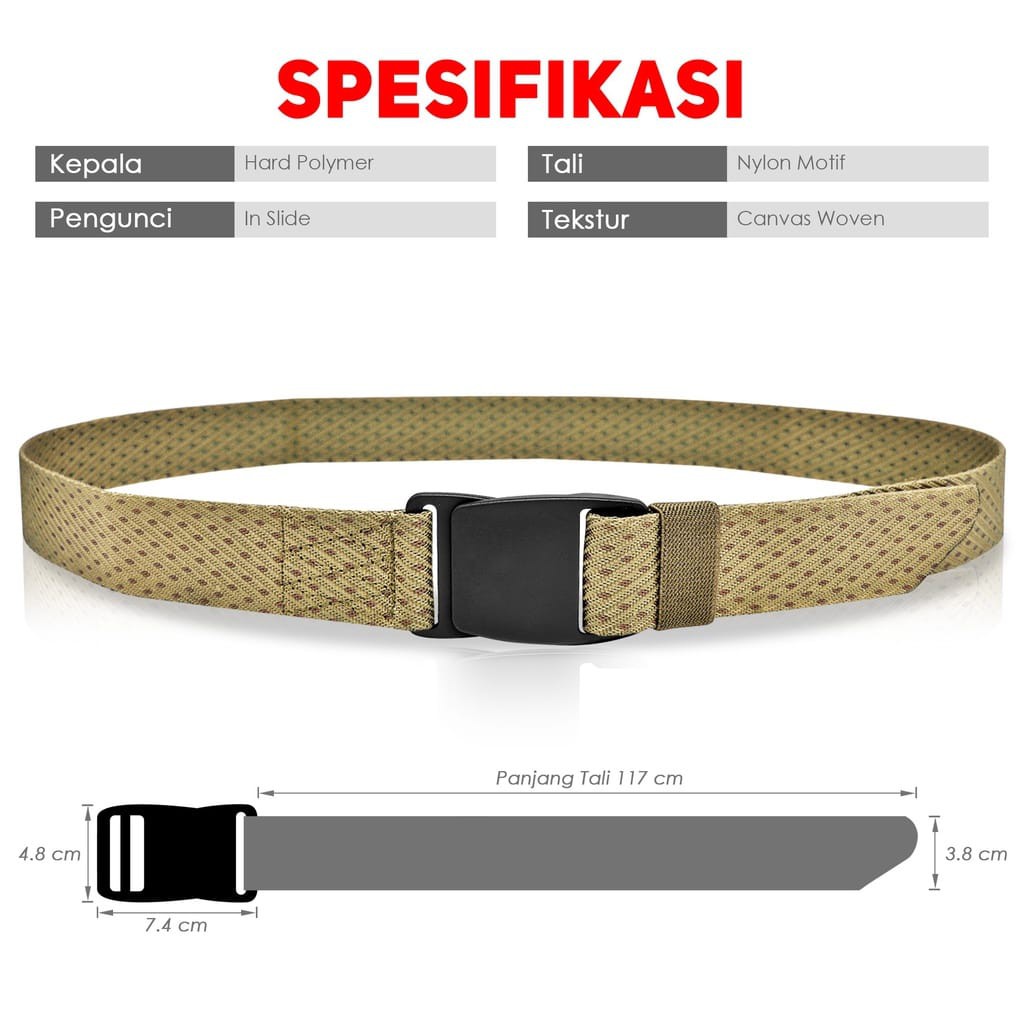 IKAT PINGGANG PRIA  SABUK RIA KATUN CANVAS GESPER PRIA  MEN BELT MOTIF CORAK FASHION PRIA WANITA KEPALA GESER