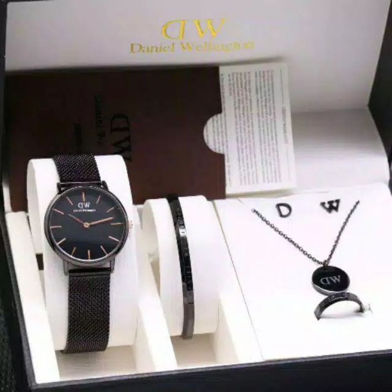 GROSIRAN-COD JAM TANGAN WANITA D W MELROSE FULLSET 7196W COCOK UNTUK HADIAH/KADO